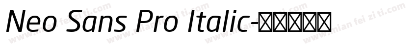 Neo Sans Pro Italic字体转换